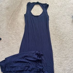 navy blue maxi dress